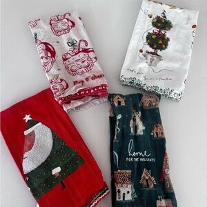 Anthropologie Christmas Kitchen Towels bundle